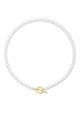 terrific teeny round white pearl baby necklace